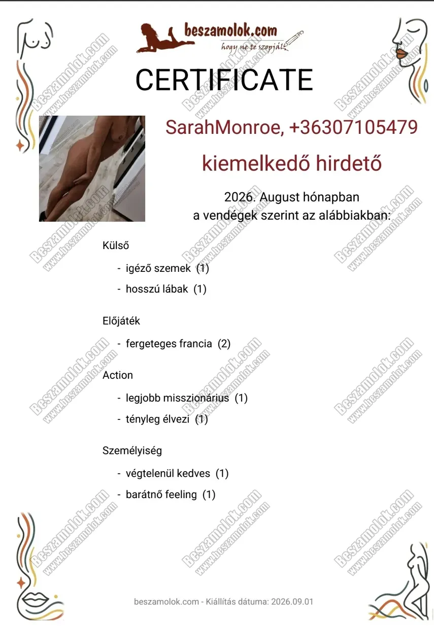 SarahMonroe - +36 30 710 5479 - melytorkos francia foto